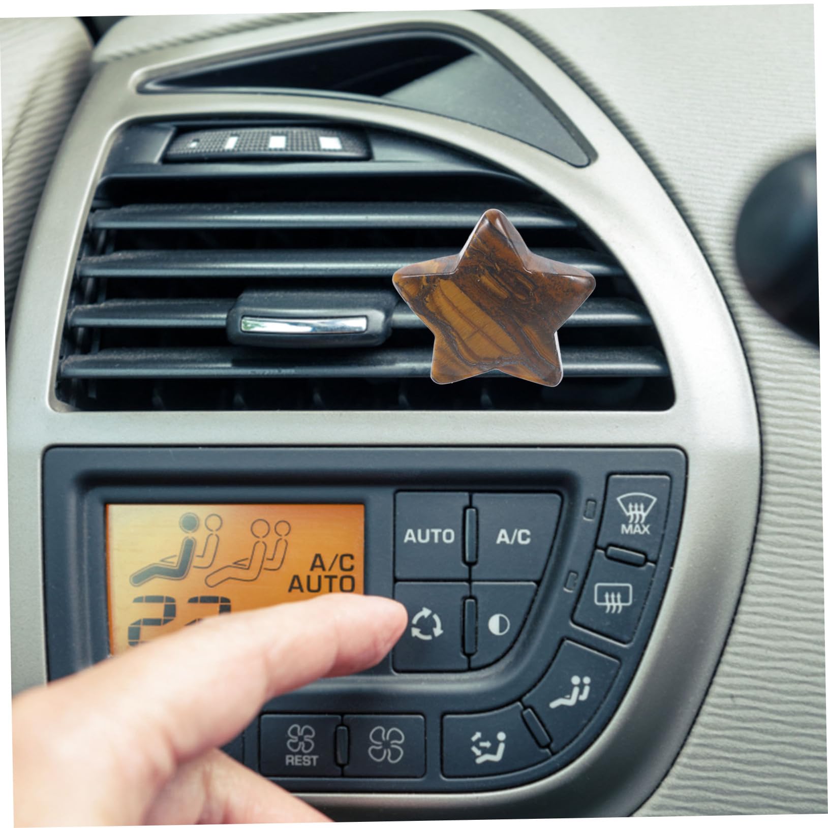 PartyKindom 6pezzi Clip Per Bocchetta Aria Auto Cristallo Forma Di e Stella Per Decorazioni Uniche e Profumazione Essenziale Facile Installazione Senza Attrezzi Per Auto Casa e Ufficio