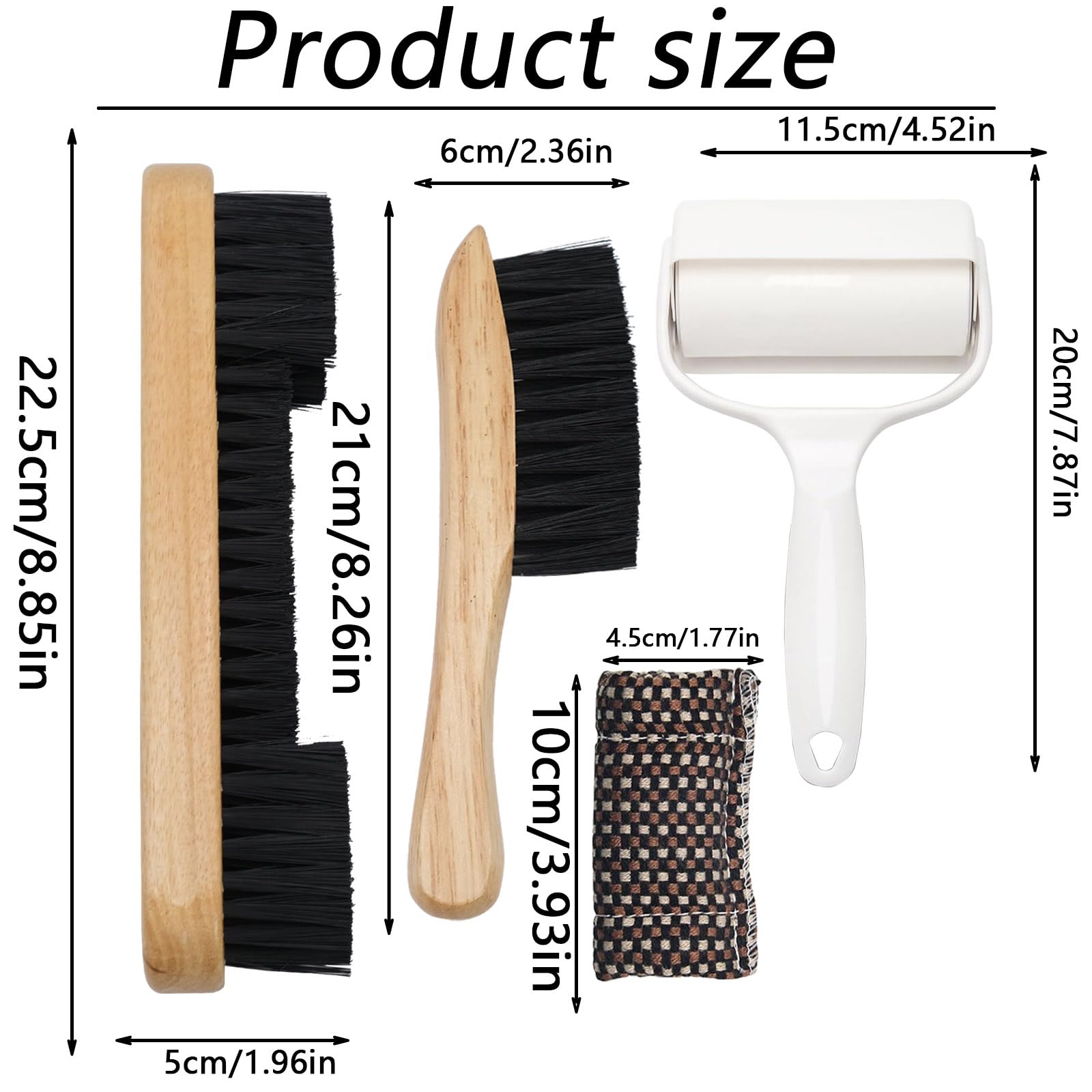 4 PCS Pool Table Brush,Billiards and Rail Brushes Set,for Cleaning,With Wooden Handle,Snooker Accessories for Snooker Table,Brush/Sticky Lint Roller/Cue Cleaning Cloth - Image 2