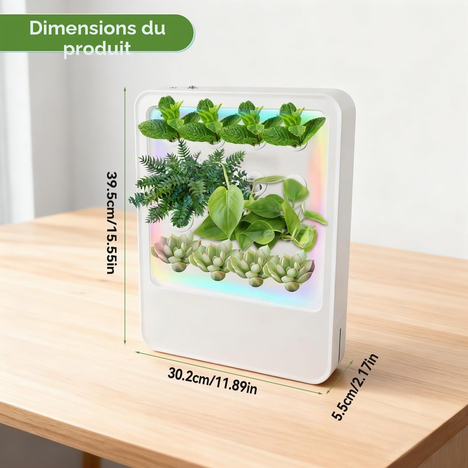 CDIYTOOL Système de culture hydroponique avec lampe de croissance à DEL, 16 capsules d'intérieur pour jardin d'herbes aromatiques, ensemble intelligent de germination des plantes avec irrigation