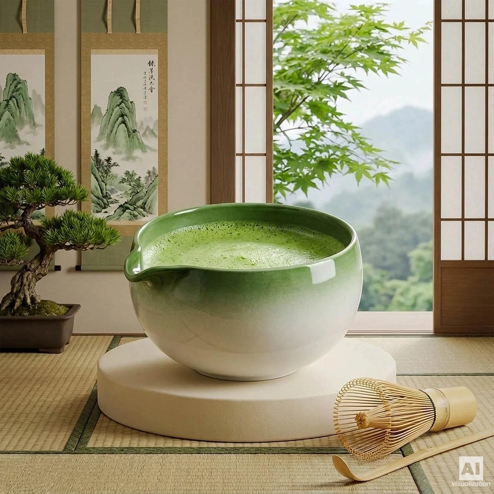 Zestaw matcha premium matcha z akcesoriami bambusowymi i ceramicznymi