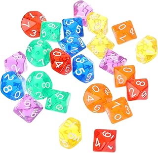 Toyvian Dice 24pcs Set Dice Role Playing Dice Bulk Dice Matching Robes for Couples Set Irregular Dice Standard Pound of Dice