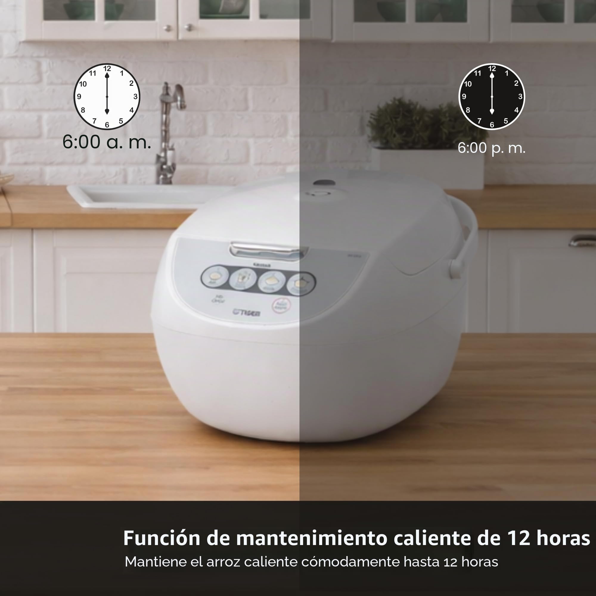 Tiger Corporation jbv-a10u Micom 5.5-cup arroz cocina y calentador con 3 funciones