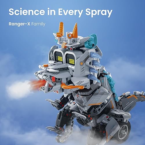 Miniatura 4 de Sillbird Kit de dinosaurio robot de construcción con control remoto, regalos de tallo de Navidad para niños de 8 a 12 años, juguetes robóticos de