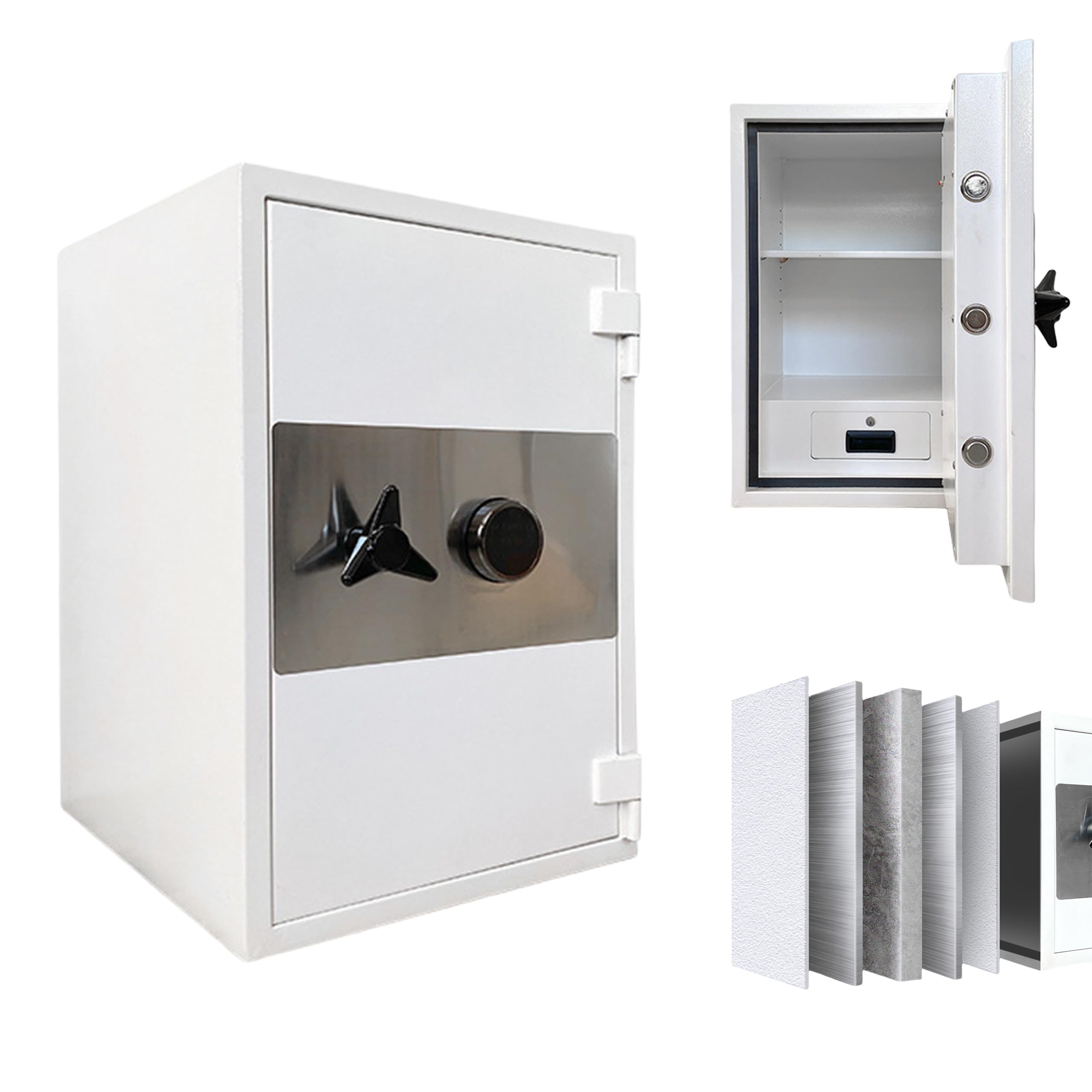 Fireproof File Cabinet Safe Box for Home Office - Electronic Password Lock Anti-Theft Fireproof Design Multi-Layer Protection for