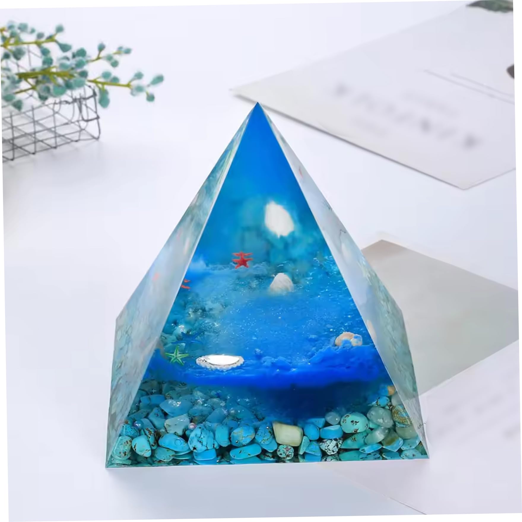 Moldes de silicona piramidal súper grandes para resina, molde artesanal epoxi para cera, jabón y yeso