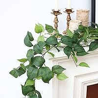 Vista 56 de Mizii 2 Strands Artificial Maples Vines Garland 79" Fake Vine Silk Maple Leaves Faux Hanging Fall Garland for Fall Decor Thanksgiving Porch Mantle