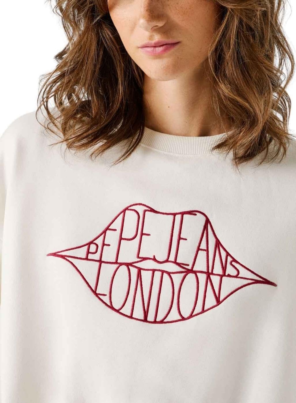 Pepe Jeans Bluza damska Bernis, biała (Mousse White), XS, biały (Mousse White), XS