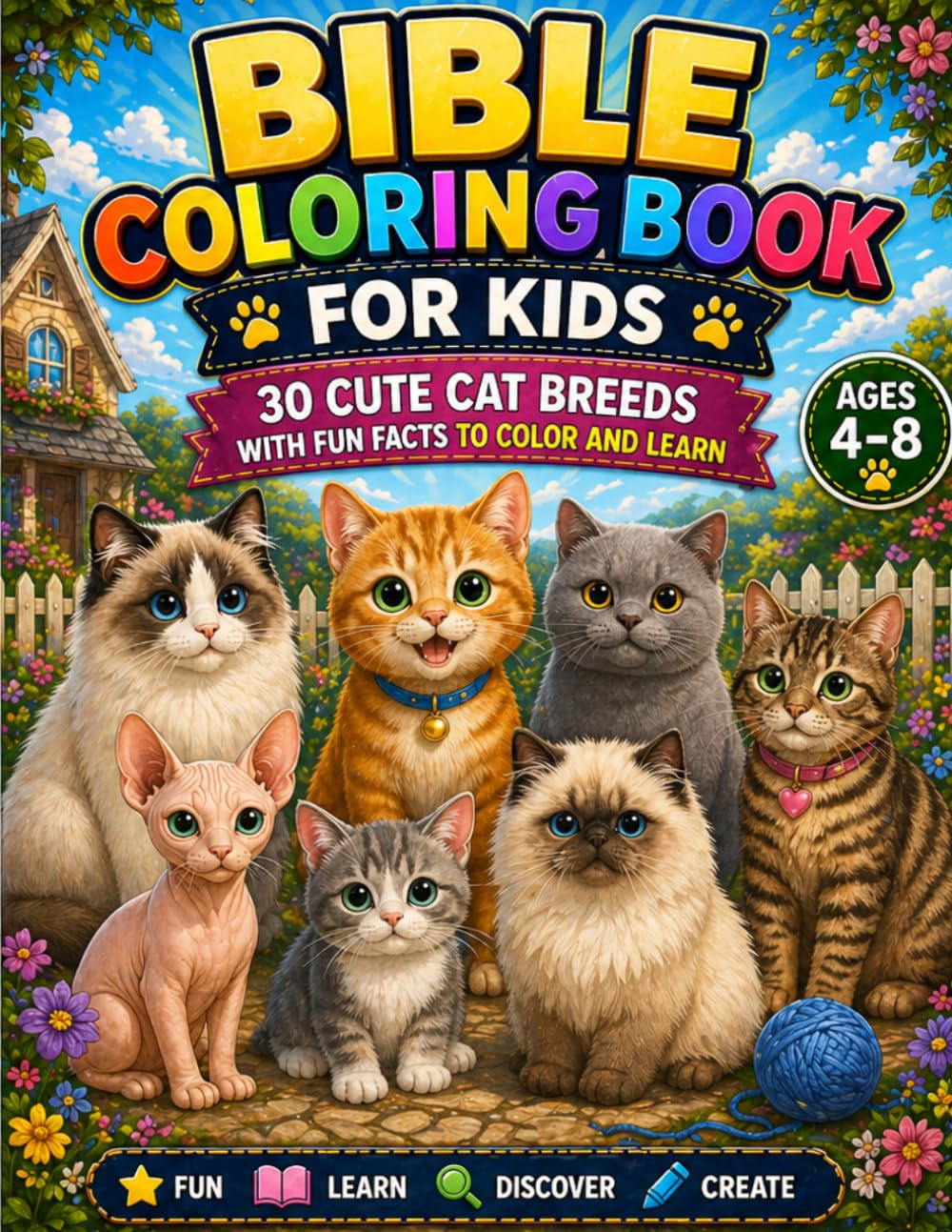 30 Cute Cat Breeds with Fun Facts to Color and Learn