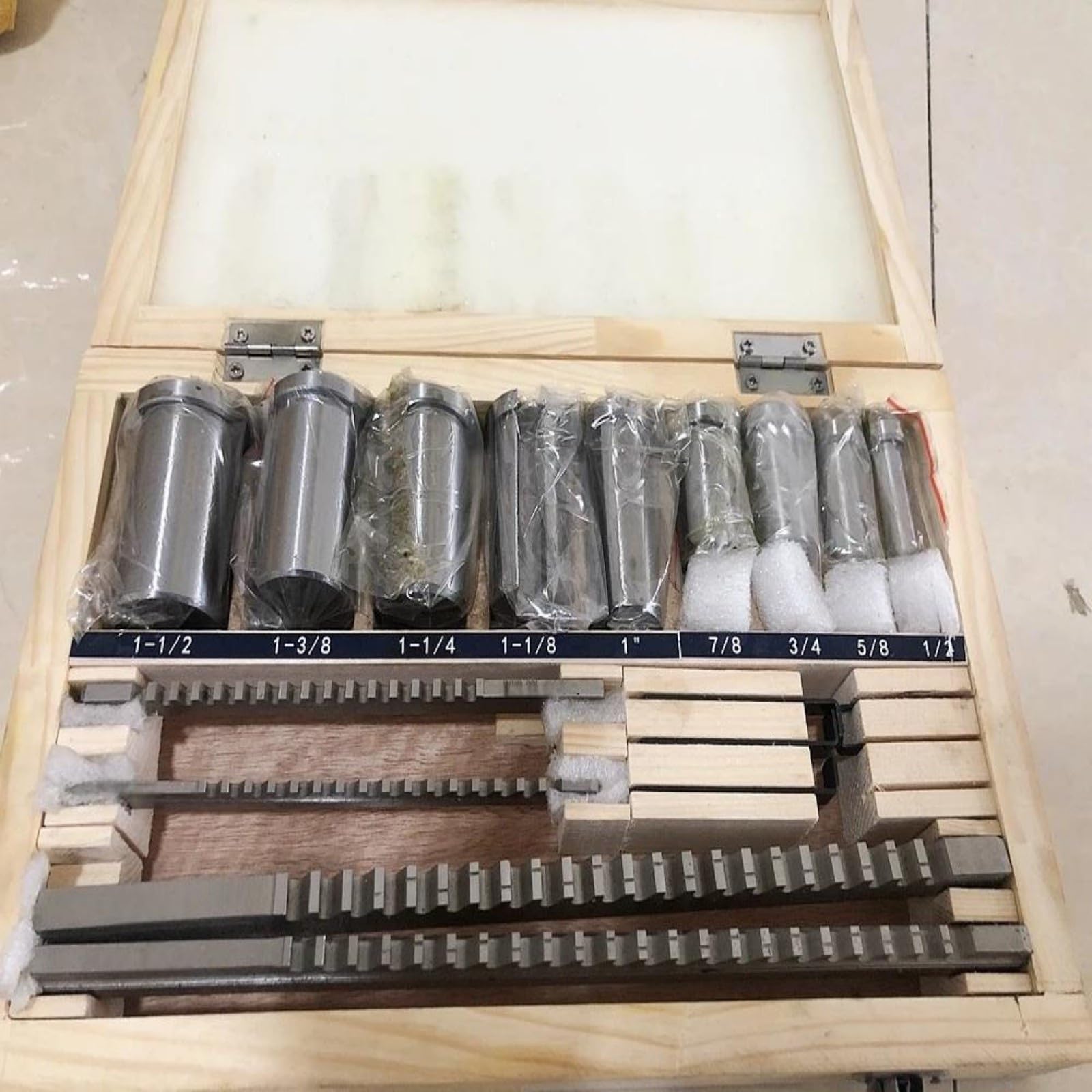 Set di brocce for chiavette CNC da 18 pezzi HSS | Set di boccole for brocce da 1/2-1-1/2, utensili da taglio in acciaio rapido