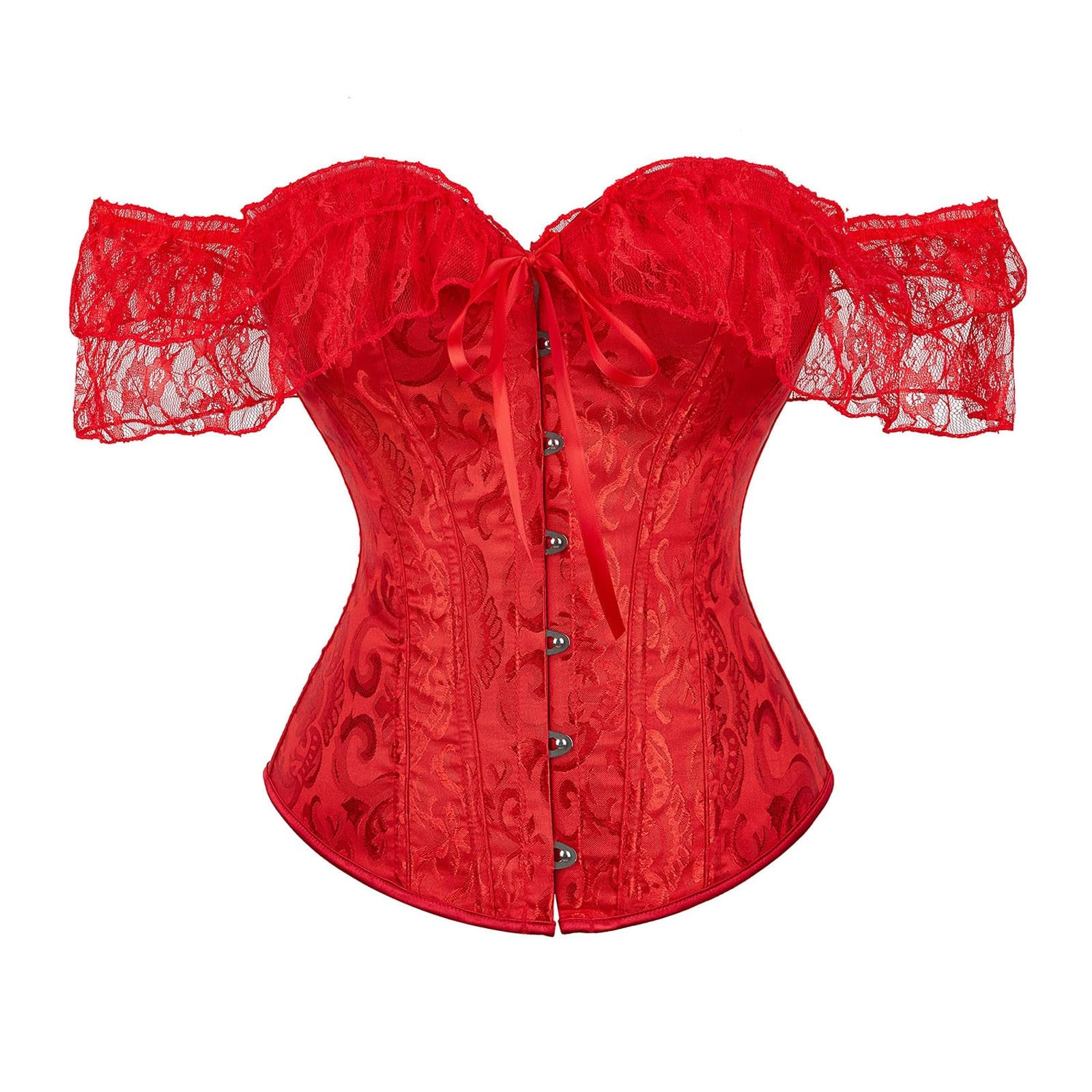 Genérico Bustier para novias elegante corsé con mangas de encaje faja reductora de cintura ideal para vestidos y atuendos formales que realza silueta