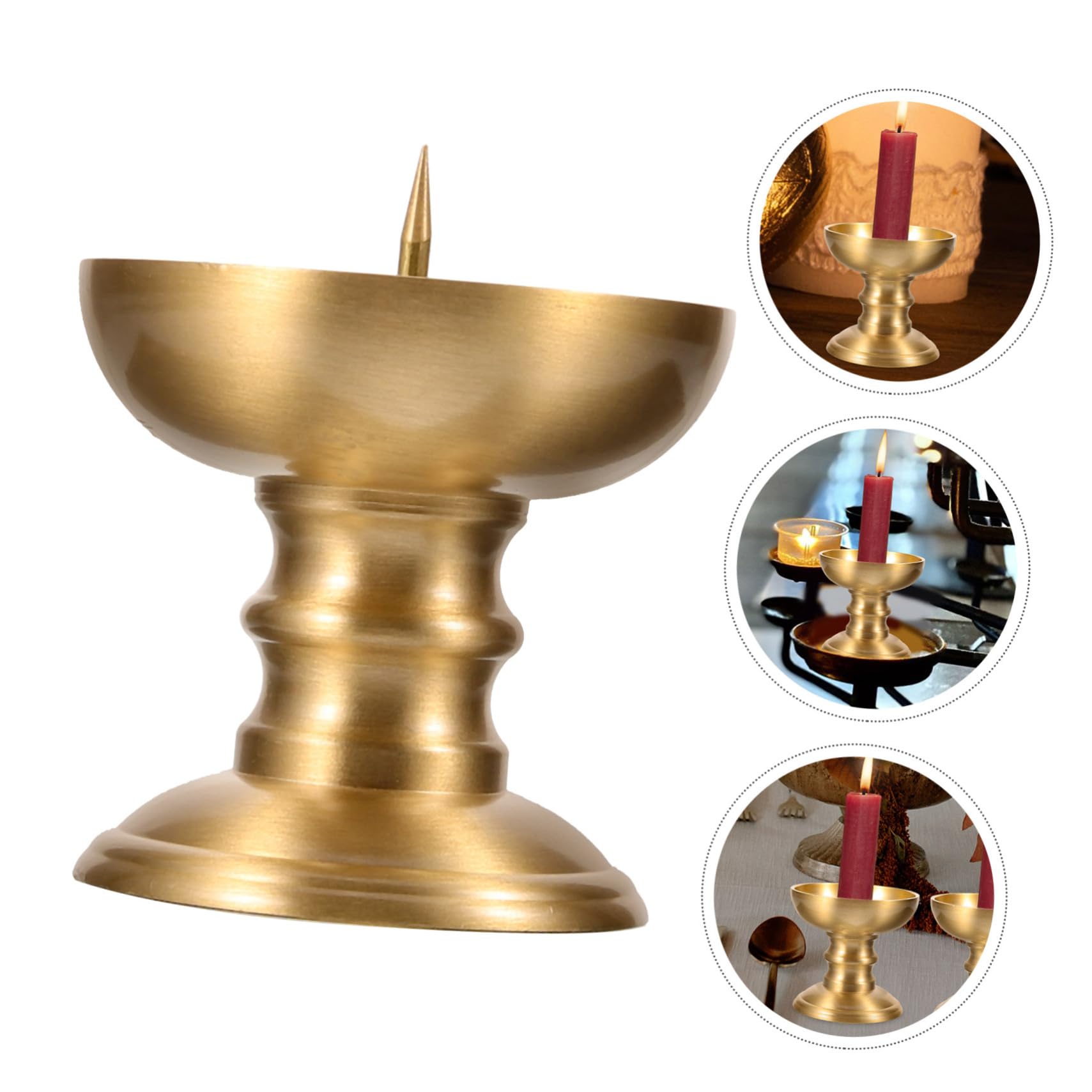 LIFKOME 1piezas Portavelas De Antiguo para Soporte para Votiva Decoración Religiosa para y Casa