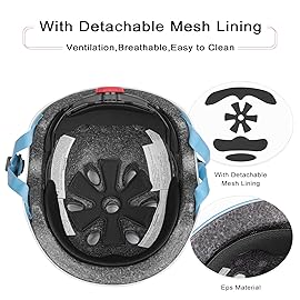 CELOID Kids Bike Helmet,Youth Skateboard Helmets for Ages 8-10-14 Years Boys GirlsAdjustable Multi-Sport Bicycle Skateboarding Roller Skating Scooter Balance Bike Helmet,SkyBlue