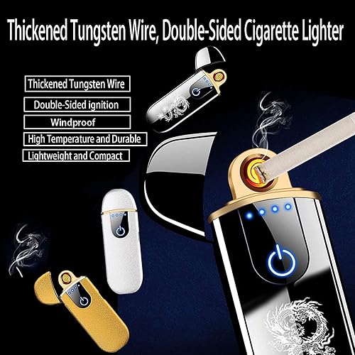 Miniatura 9 de Encendedor electrónico, encendedor inteligente recargable por USB, mini encendedor eléctrico, encendido táctil, resistente al viento, encendedor sin