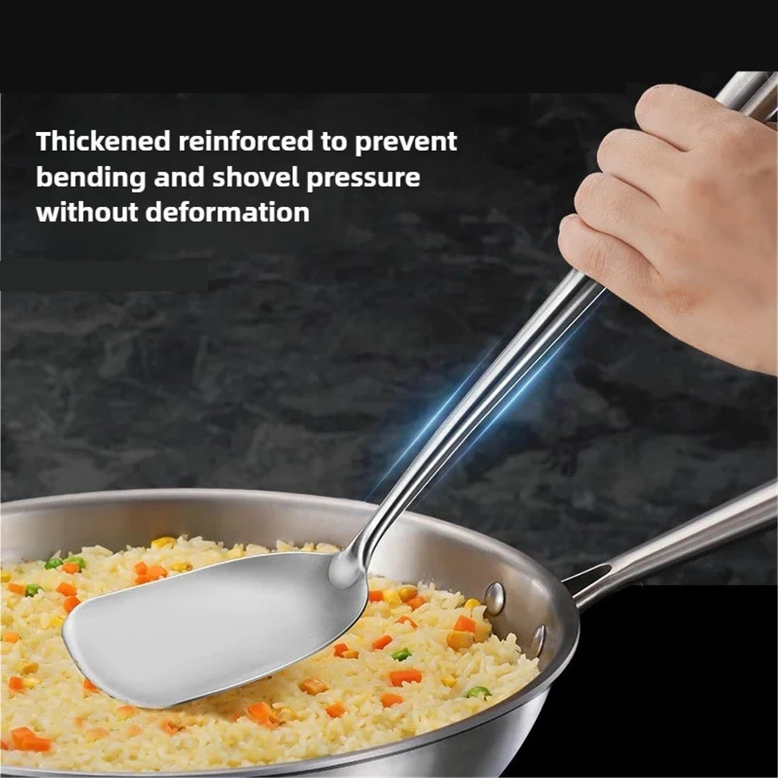2 Set (4 Stück) Wok-Spatel aus Edelstahl 304 Für Küchen Und Schränke