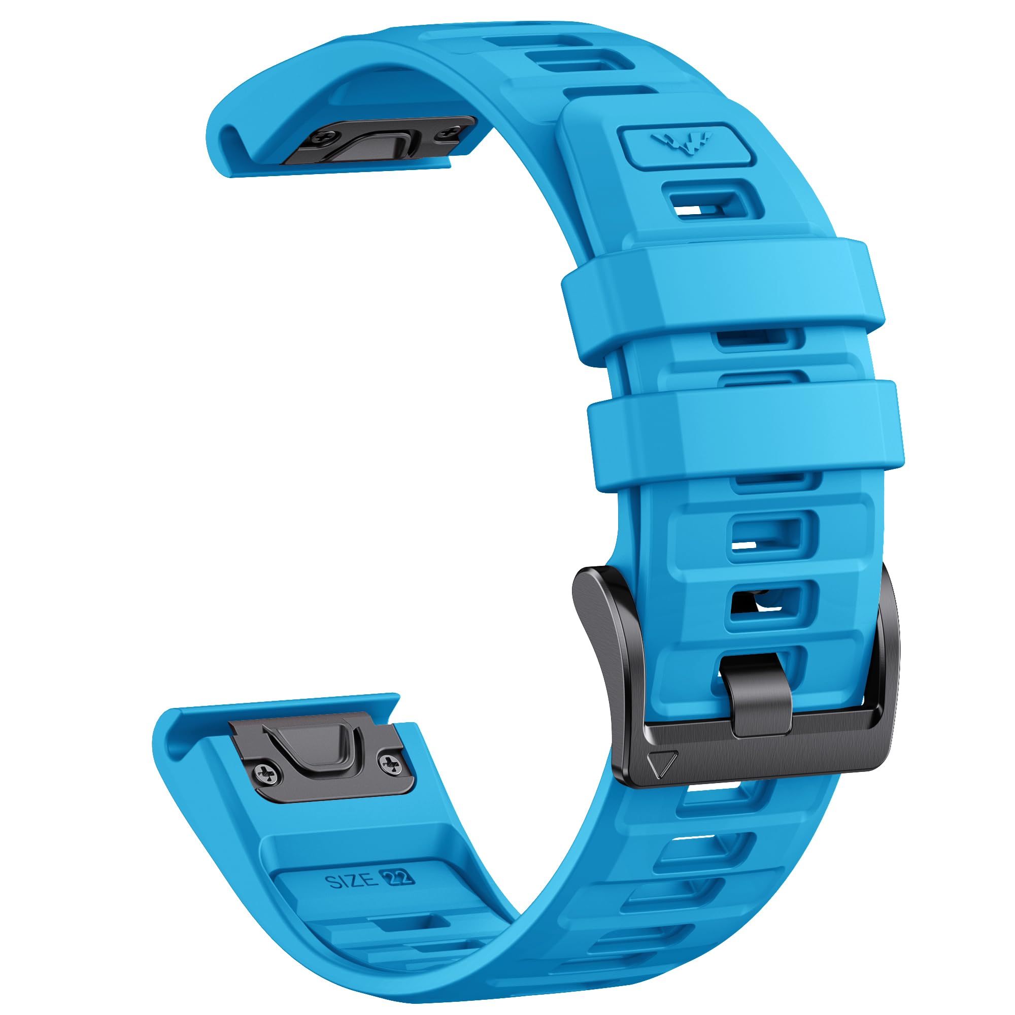 QuickFit 22mm Soft Silicone Strap for Garmin Fenix 8 47mm/7/7 Pro/6/6 pro