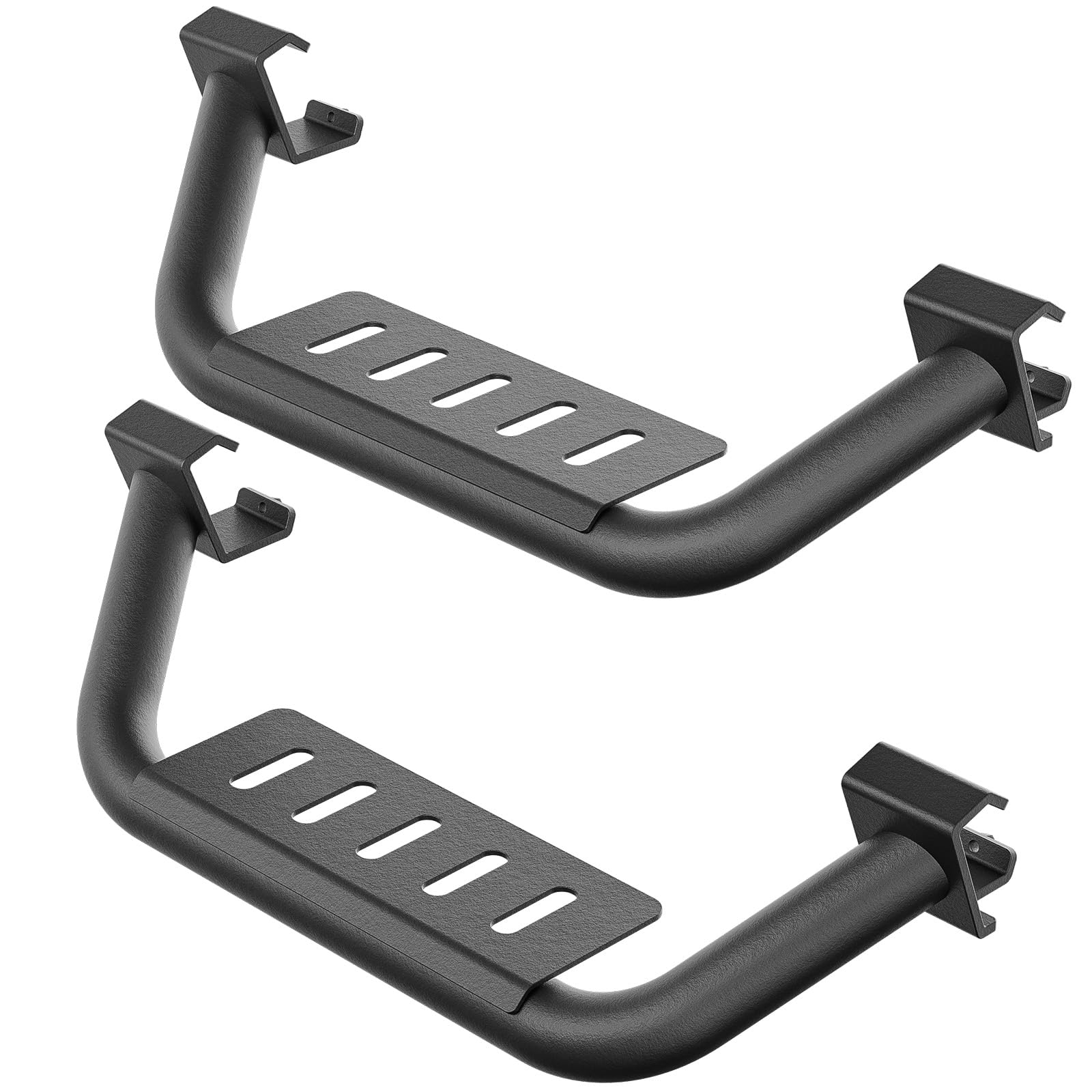Bronco Running Boards Drop Side Steps Compatible with 2021 2022 2023 2024 2025 Ford Bronco 2 Doors with The Rock Rails,Removable Heavy-Duty Steel Side Bars Step Plates (2 PCS)
