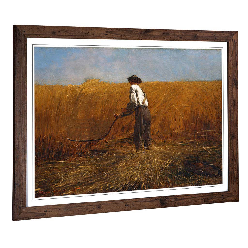 Big Box Art Framed Print of Winslow Homer The Veteran in a New Field Design | Wall Art Picture | Home Decor for Kitchen, Living Room, Bedroom, Hallway, Walnut, A2 / 24.5x18 Inch / 62x45cm