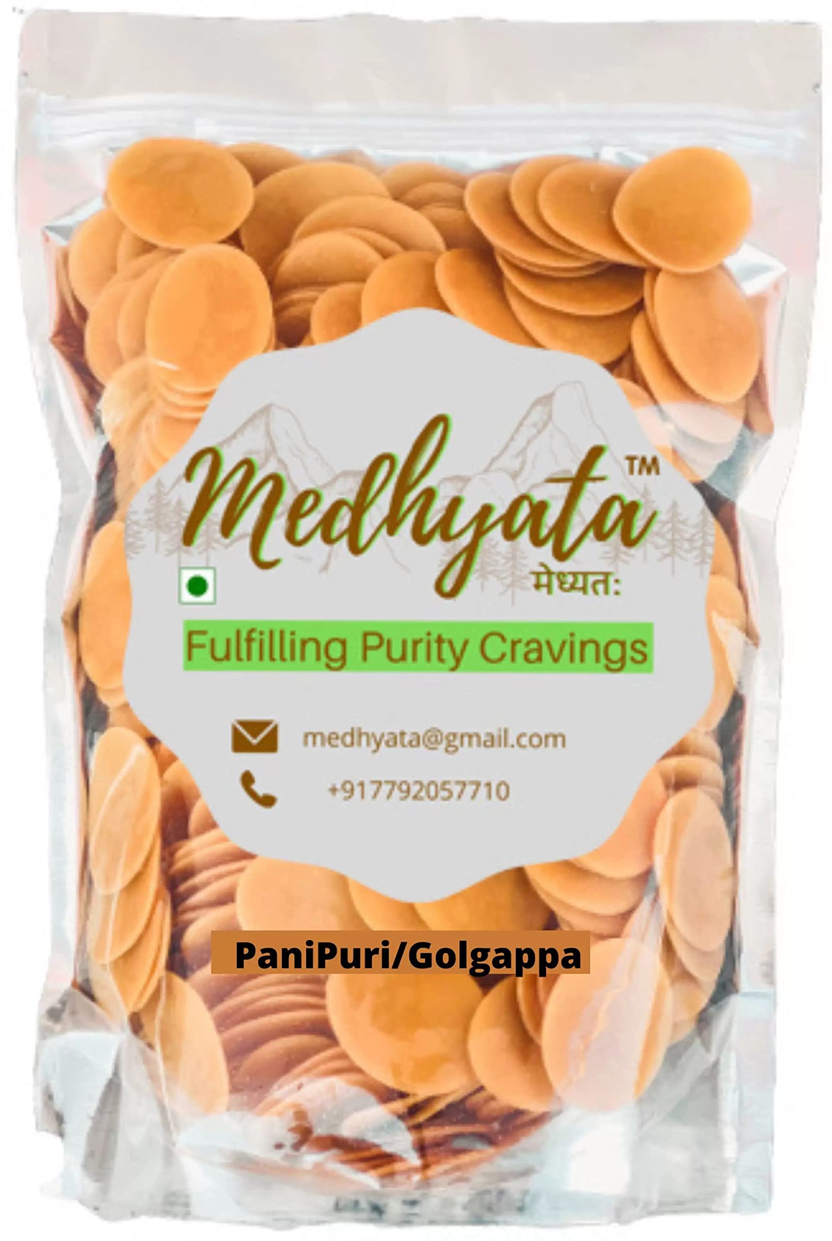 Medhyata Ready to Fry Dry Gol Gappa, Pani Puri(Patashe), Premium Papad Fryums - 250g (100+ Pieces) 100% Whole Wheat Puris (B0B65R6QXZ) Amazon Price History, Amazon Price Tracker