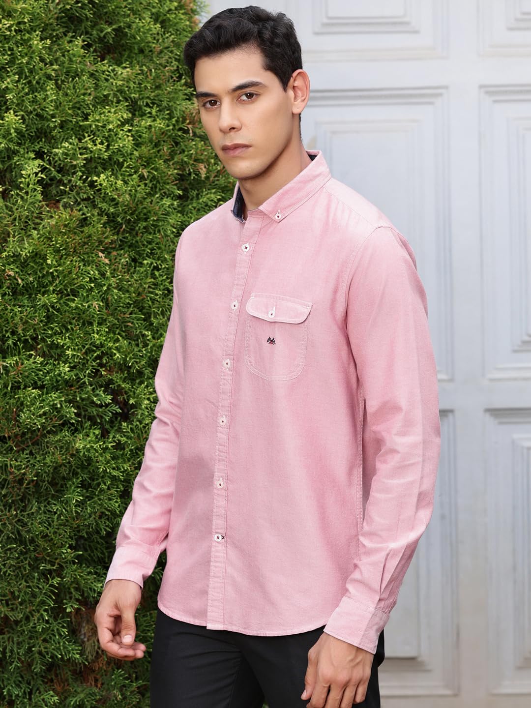 Thomas Scott Uomo | Tinta unita | Manica lunga | Vestibilità regolare | 100% cotone | Tasca singola | Colletto spalmato | Camicia casual (disponibile in taglie forti)