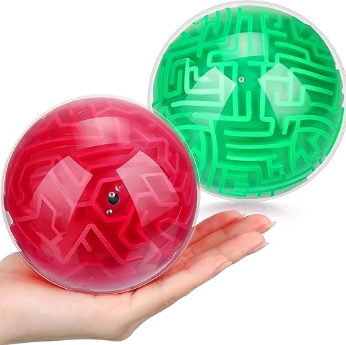 Miniatura 8 de 2 piezas de laberinto de laberinto 3D, rompecabezas de cerebro, juegos de gravedad 3D, laberinto de 4 pulgadas, rompecabezas de laberinto, cubo,