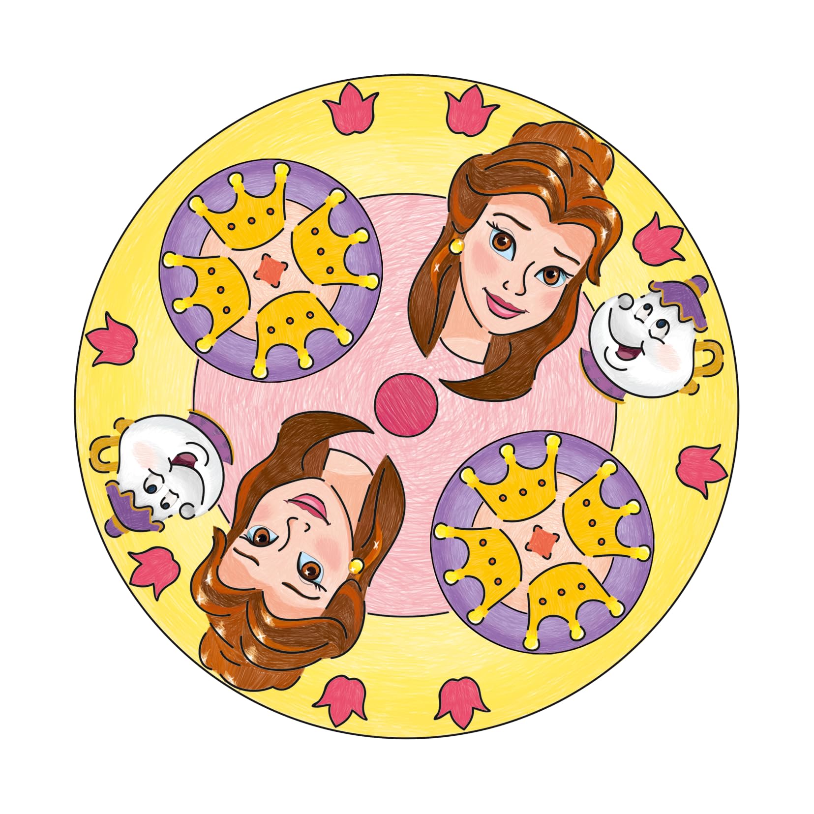 Ravensburger Mandala Designer Disney Princess 23847, Zeichnen Lernen für Kinder ab 6 Jahren, Zeichen-Set mit Mandala-Schablonen für farbenfrohe Mandalas