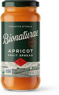 Bionaturae Organic Apricot Fruit Spread No Sugar Added USDA Organic Non-GMO Italian Jam 9oz