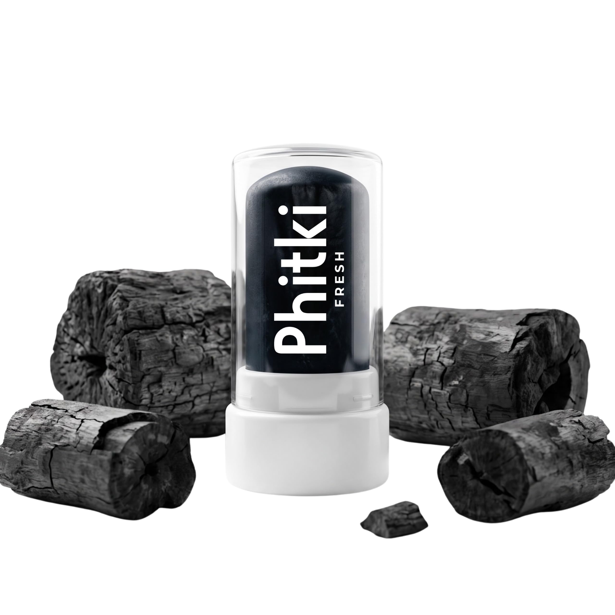 Phitki Fresh Charcoal Alum Stick for Men & Women | Natural Crystal Deodorant Stick | Odour Protection & Freshness | | 60g-picture-45