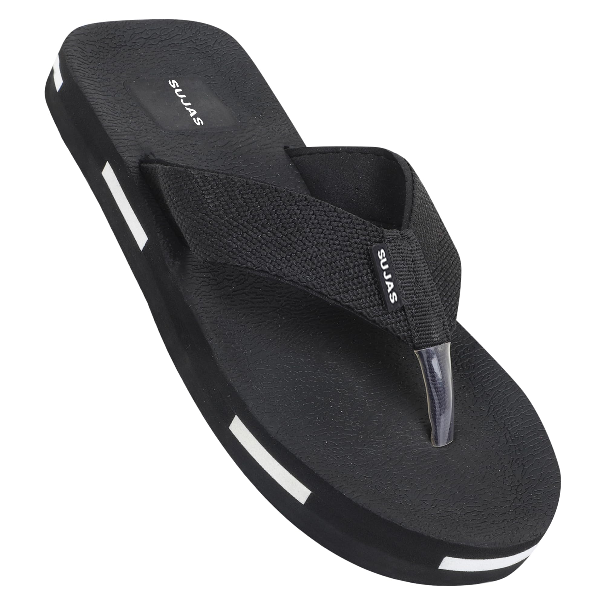 sujas Dashny (216 Black) Men’s Soft Cushioned Slip-Ons with Adjustable Buckle | Arch Support | Exclusive Anti-Slip & Stylish 8 UK-picture-24