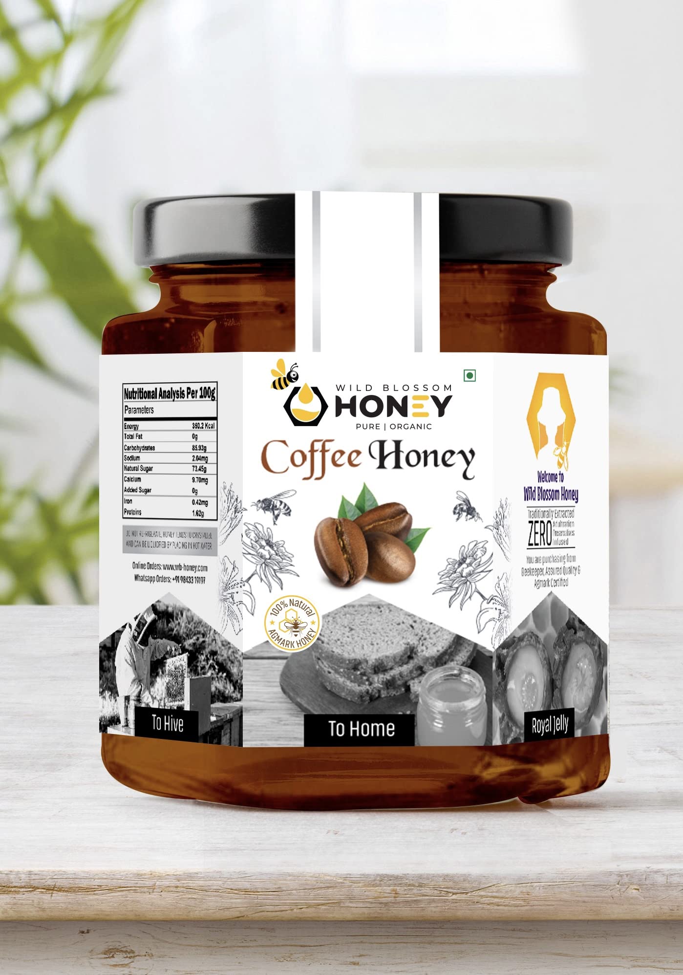 Wild Blossom Honey Pure Organic I Coffee Honey l FSSAI AGMARK Certified