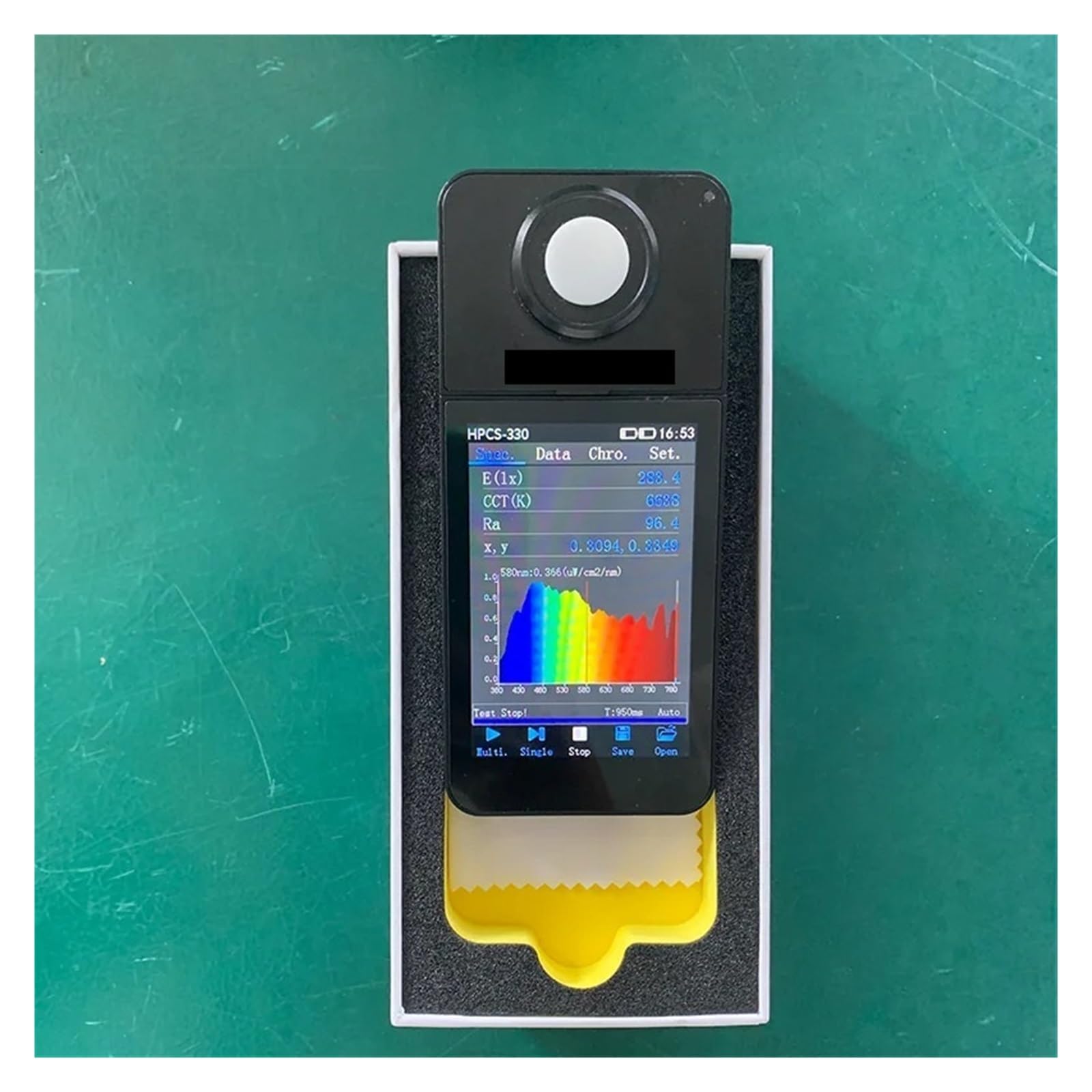 Espectrofotómetro, Espectrómetro HPCS-330: Medidor De Luz Portátil Inalámbrico Y Analizador Espectro LED Con Pantalla En Tiempo Real