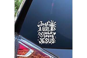 Sunset Graphics & Decals Just A Girl Who Loves Jesus Decal Vinyl Car Sticker