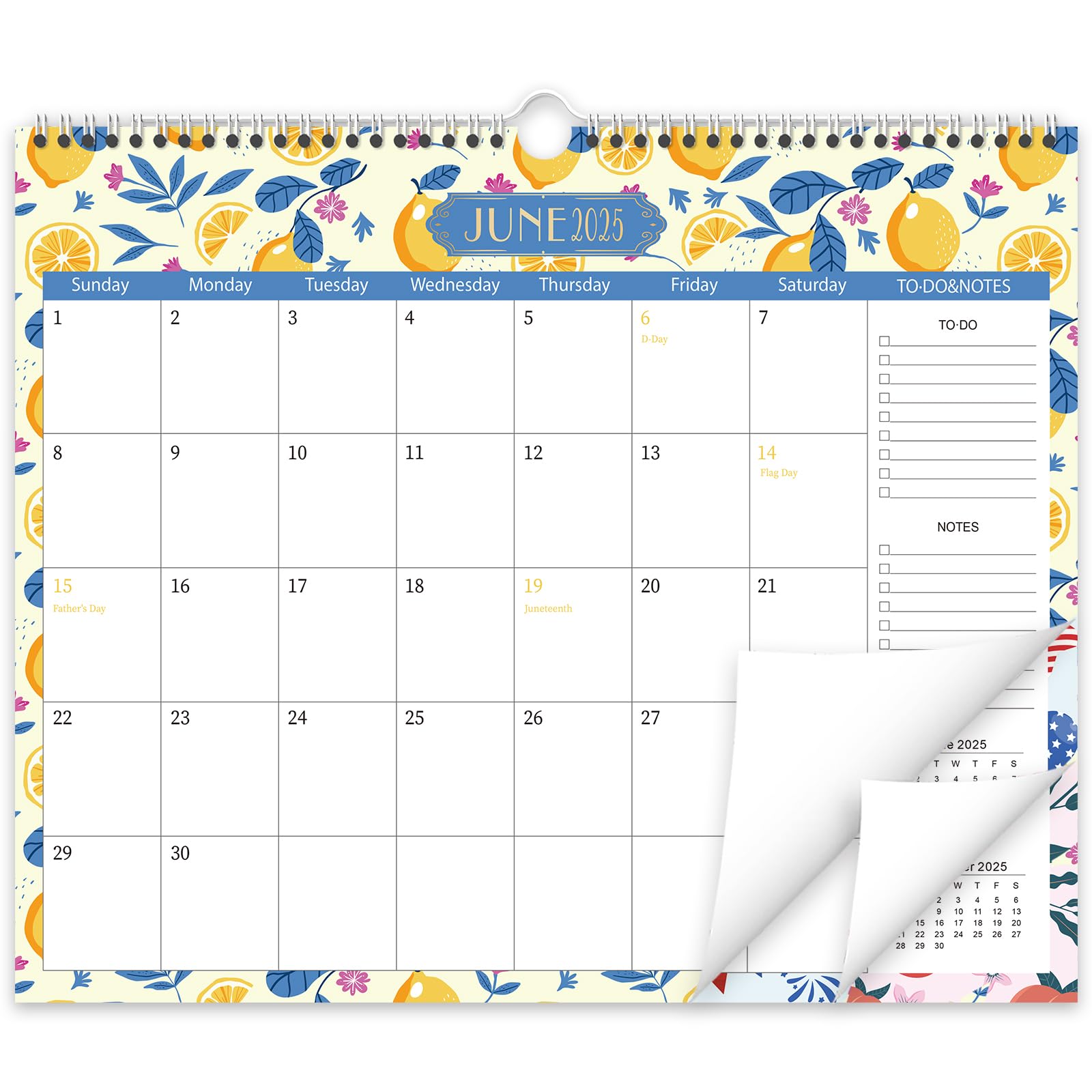 GuassLee Wall Calendar 2025-2026, School Year Calendar from Jun. 2025 to Dec. 2026, 19-Month Paper Wall Calendar with To-Do List and Notes for Office School Home Teacher Planning, 14” x 11.5”
