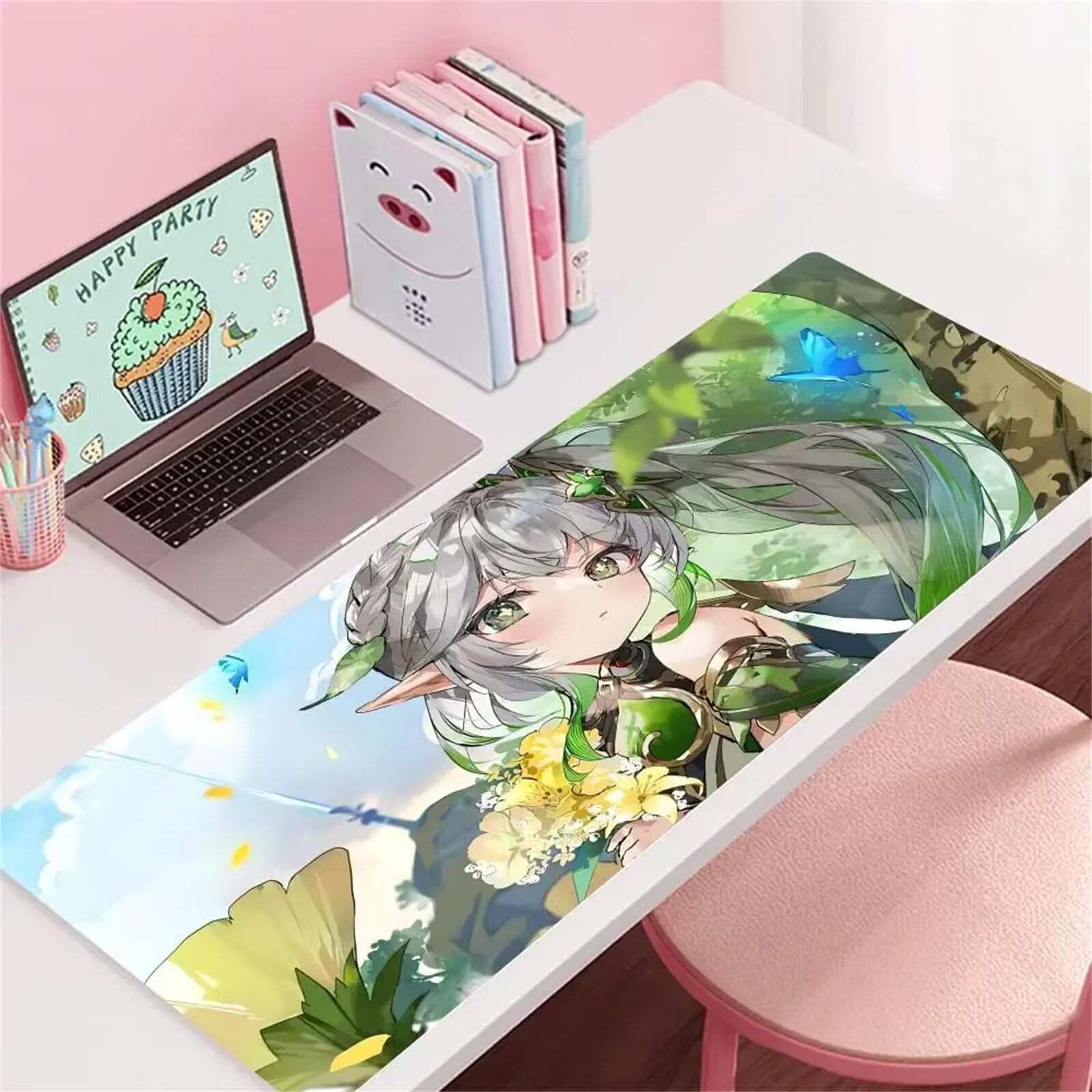 Alfombrilla ratón Gaming Elfo de Dibujos Animados Alfombrilla Ratón XXL 900x400x3mm Grande Mouse Pad,Alfombrilla de ratón de Sobremesa,con Base Antideslizante,Mejora la precisión y la Velocidad