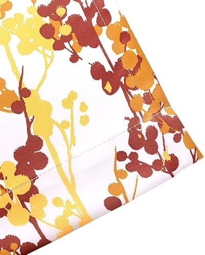 Miniatura 6 de DriftAway Leah - Cortina térmica aislante para ventana, con diseño de flores floreciendo con faldilla plegable para cortinero, Poliéster & Mezcla de