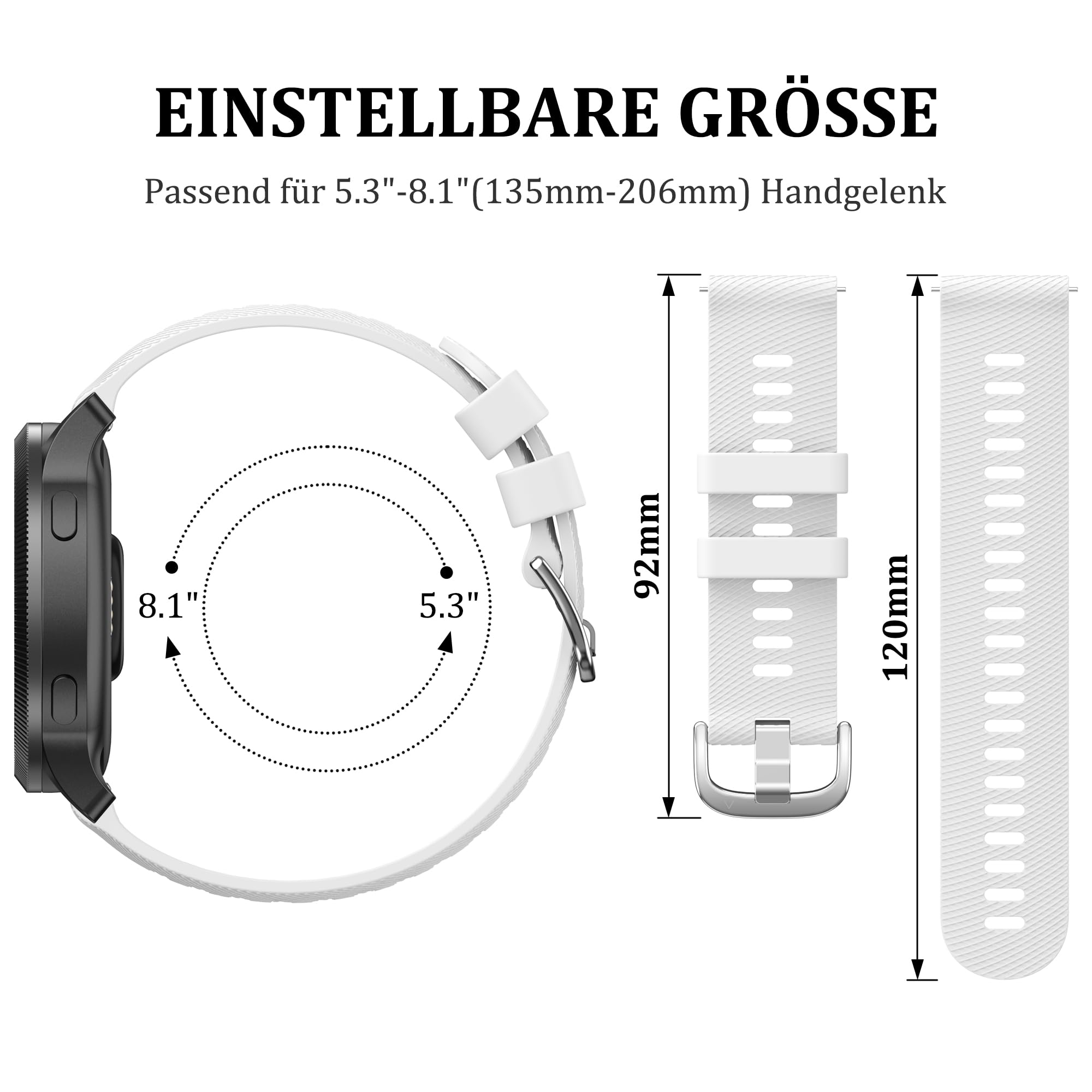 Meliya Pasek do Huawei Watch GT4 41 mm, Huawei Watch GT5 41 mm, miękki silikonowy pasek do zegarka 18 mm, do Huawei GT4/GT5 41 mm, smartwatch