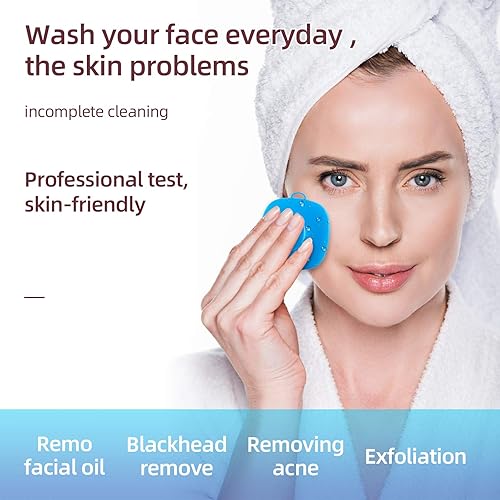 Miniatura 8 de Limpiador facial de silicona para hombres cepillo de limpieza facial de silicona cepillo de lavado facial manual impermeable limpieza para el