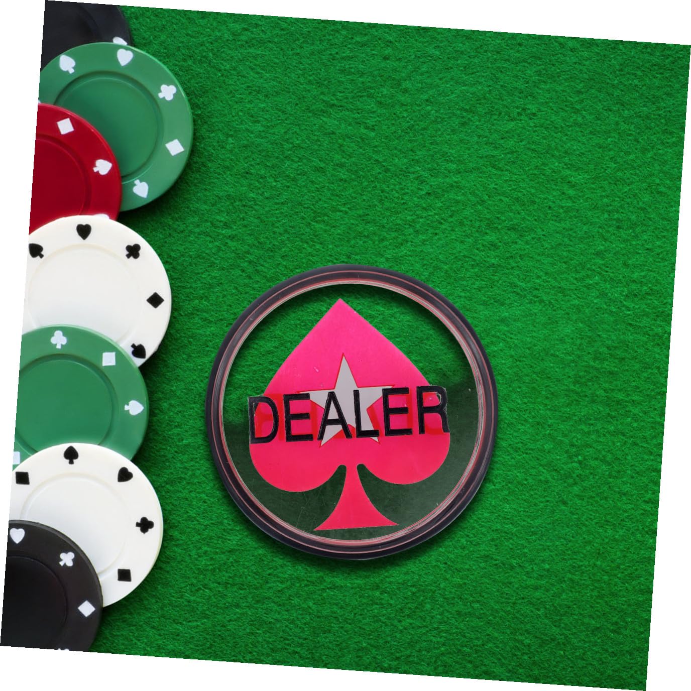 BESPORTBLE Jeton De Poker Bouton Croupier 75 Mm Grand Format pour Joueurs, Accessoire en Acrylique Double Face, Marqueur De Jeu Poker, Tournoi Et Parties à Domicile,
