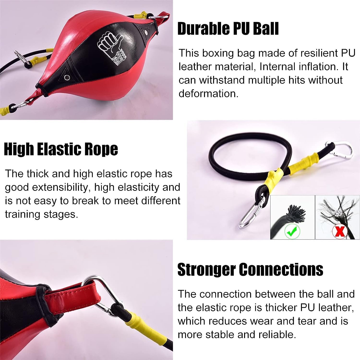 Speed Bag for Boxing, Boxing Punching Bag with Horizontal Bar/Inflatable Ball, Doorway Stress Relief Training Ball for Adults Kids, Gym Karate Taekwondo Equipment