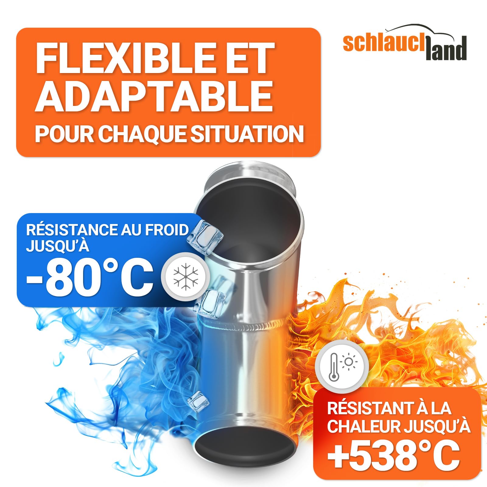 Té T TUBE ACIER INOXYDABLE A2 EXT-Ø 57mm TUYAU | SÉLECTION COULEURS & TAILLES | Raccord Distributeur Adaptateur Durite AISI 304 Alimentaire FDA INOX Universel Eau Air Liquide Voiture Radiateur