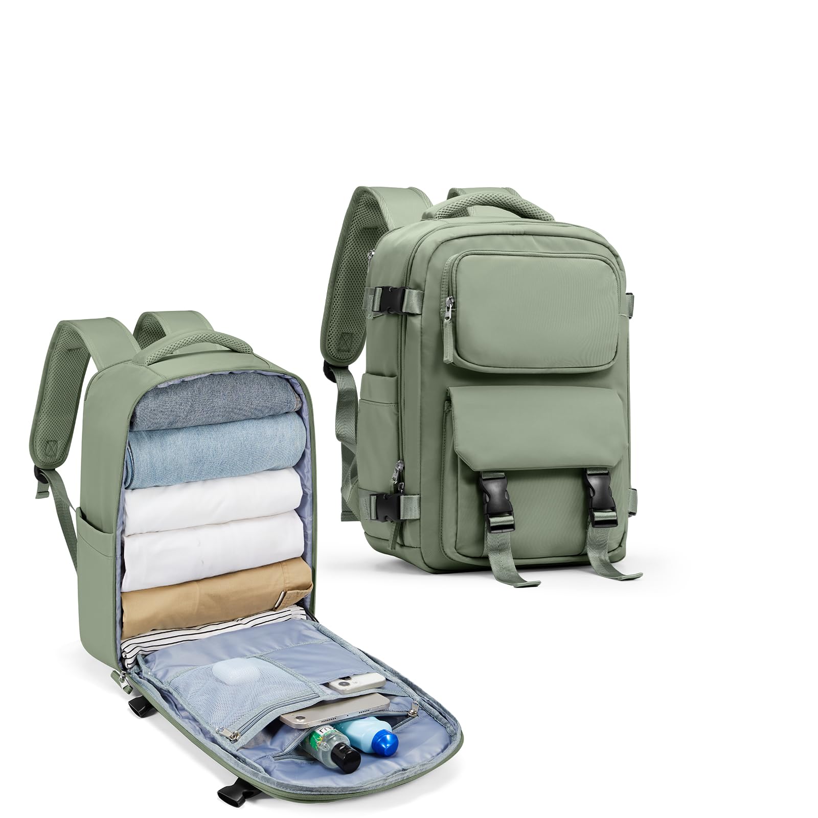 BJLFS Borse da Cabina per Ryanair 40x20x25 Bagaglio a Mano Zaino Borsa Zaino da Viaggio, Zaino da trekking,Zaino Easyjet 45x36x20,Zaino Casual per laptop da 14 pollici per scuola