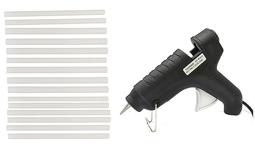 Black 40W 40 Watt Glue Gun With 15 Hot Melt Glue Sticks
