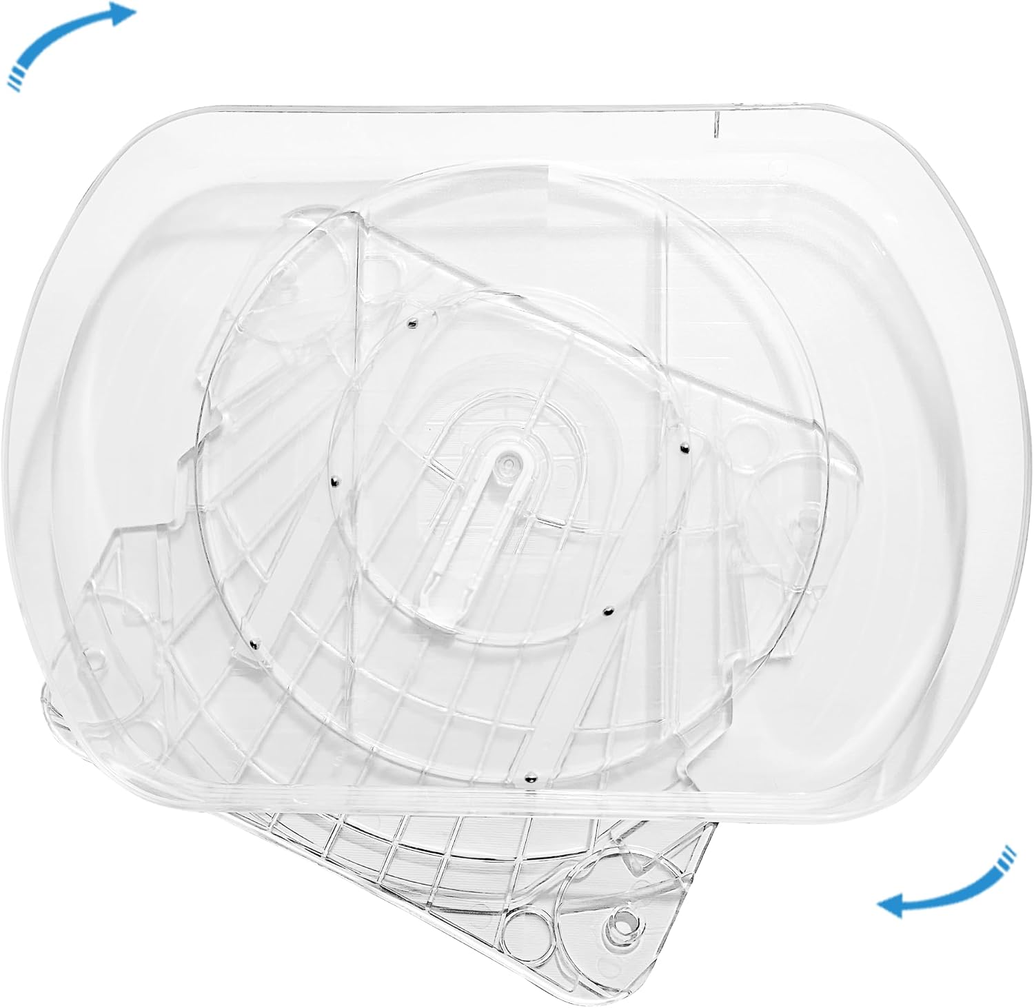 Lazy Susan Turntable Organization for Refrigerator, Deepen Version- Anti Slip, Rectangular Organizers and Storage for Fridge, Pantry, Cabinet, Countertop, 15.75'' x 11.1'', Clear