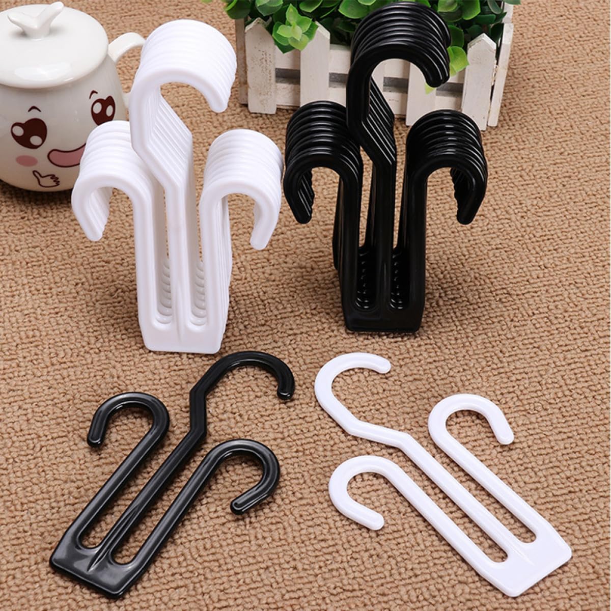 12 Pack Plastic Shoes Hanger for Slippers and Shoes Hanging Drying Hooks