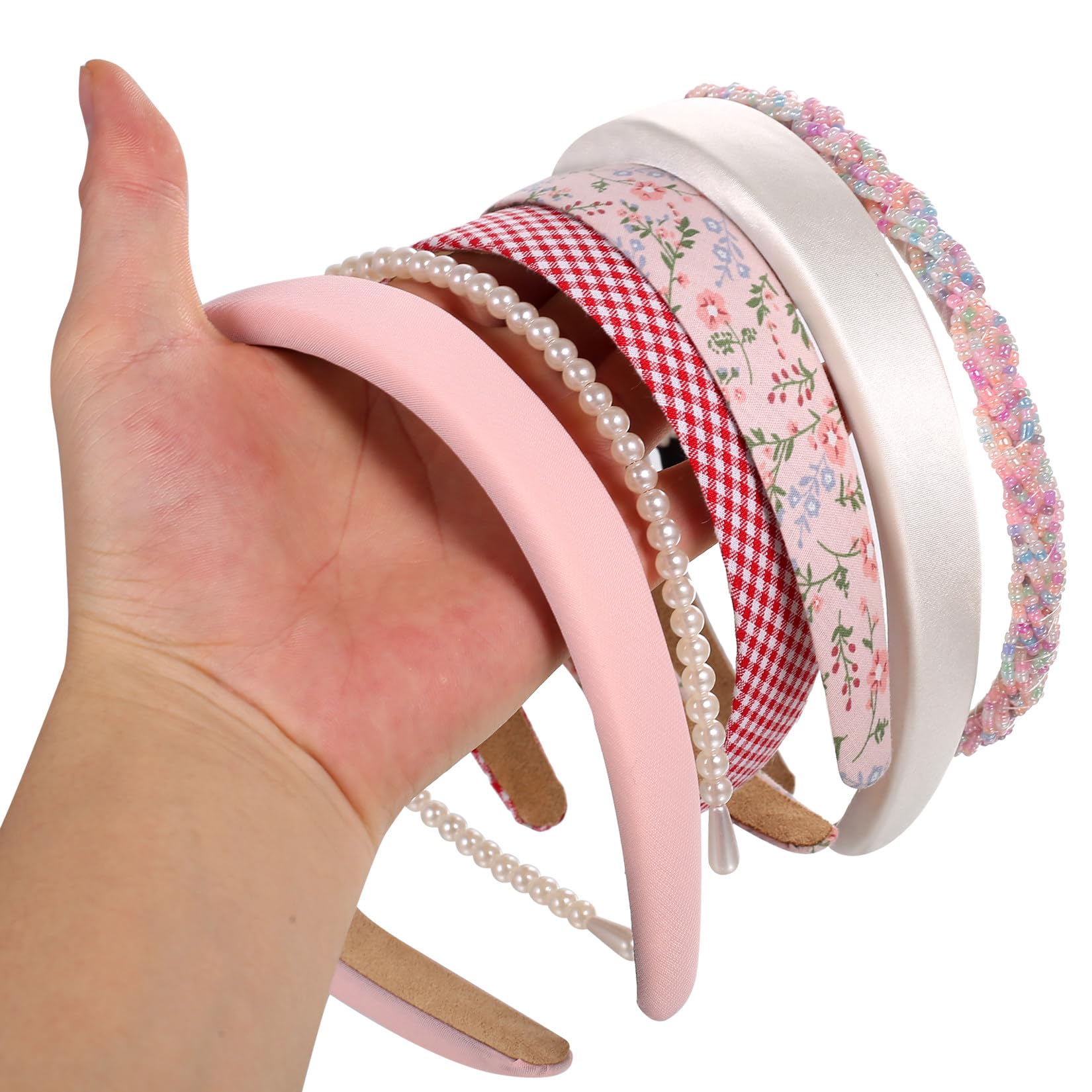 Cerchietto per Capelli Donna, Fascia larga Rosa – Cerchietto fascia in raso, per donne e ragazze, elegante, alla moda, fasce per capelli spesse