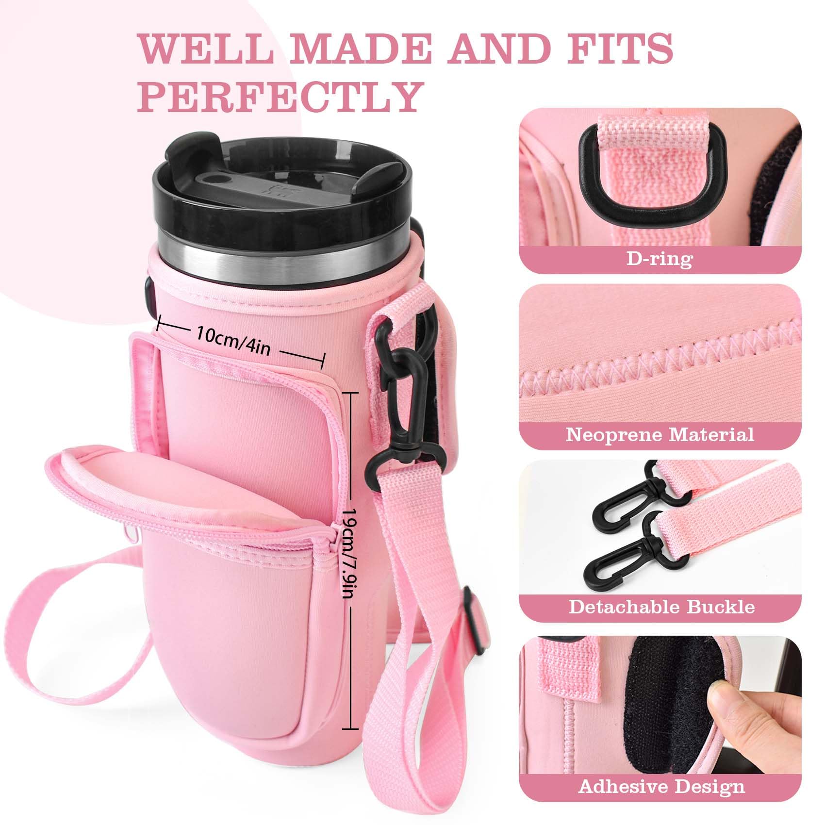 Tragetasche Für Stanley Cup 1,2 L – Neopren-Halter Mit Handyfach & Verstellbarem Riemen Für Unterwegs