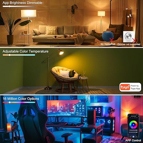 Miniatura 3 de Bombillas inteligentes, BR30 bombillas inteligentes compatibles con Alexa, bombillas de inundación 10W 900LM, bombilla RGBCW que cambia de color,
