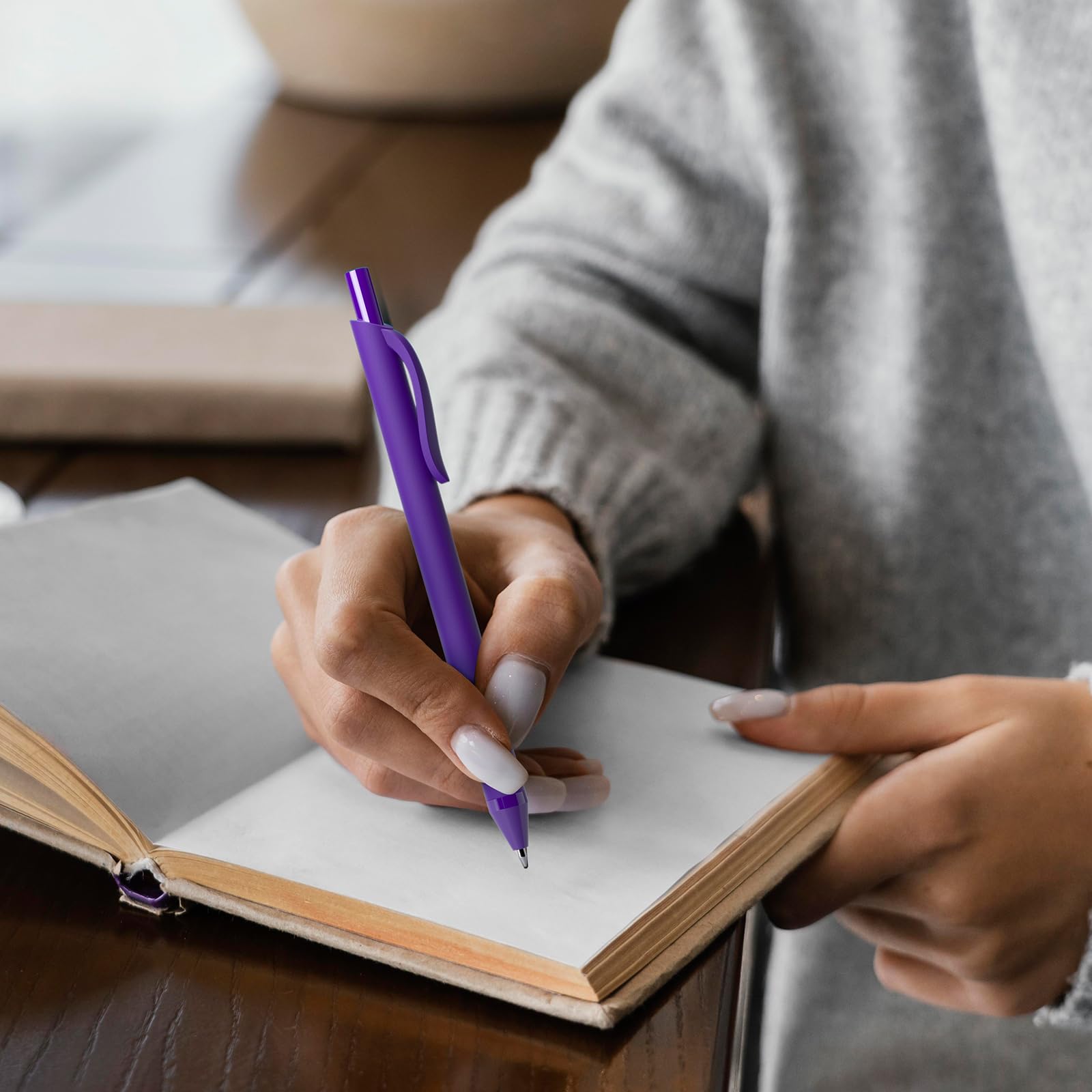 108 Pack Black Pens - Bulk Pens 1 0mm Medium Point Ballpoint Pens Smooth Writing No Bleed Retractable — view 6