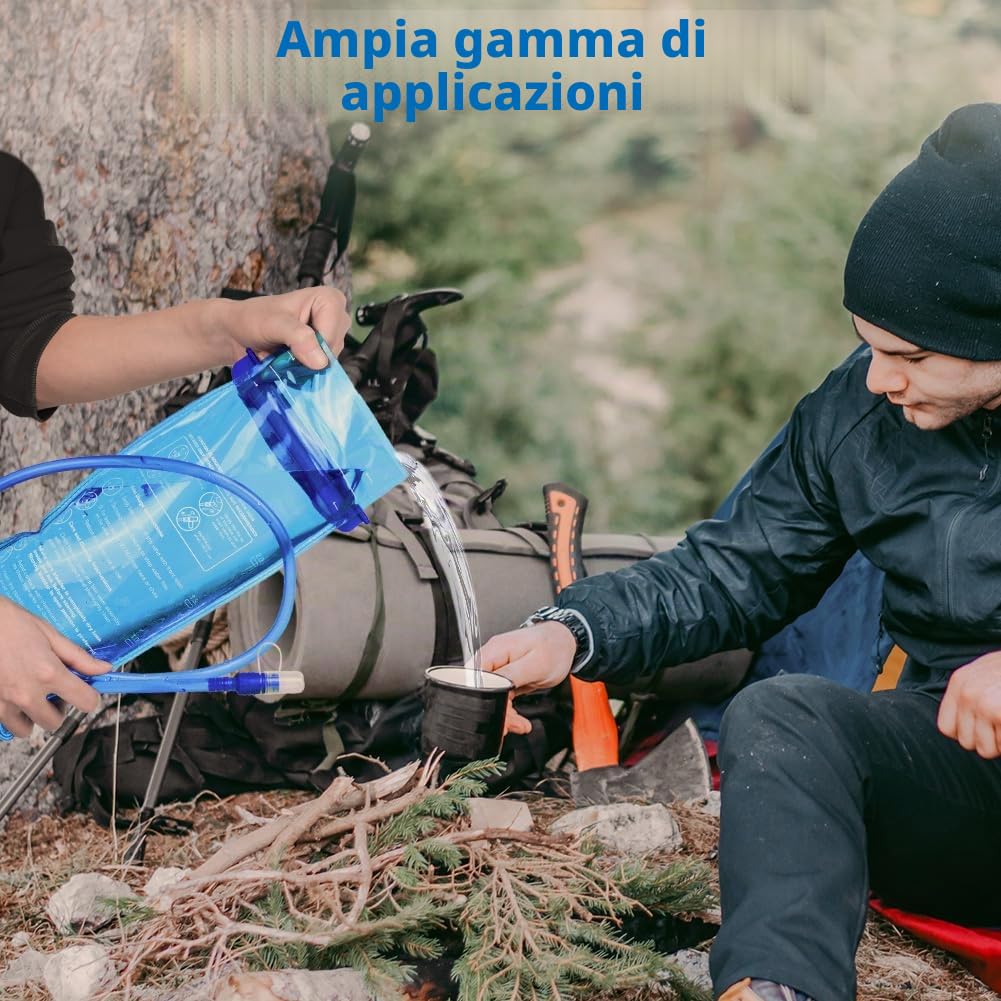 flintronic Sacca Idrica, Sacca Idrica a Prova di Perdite, Serbatoio Acqua Senza BPA con Tubo Coibentato, Sostituzione del Pacchetto Idrico per Escursionismo all'Aperto Campeggio Ciclismo