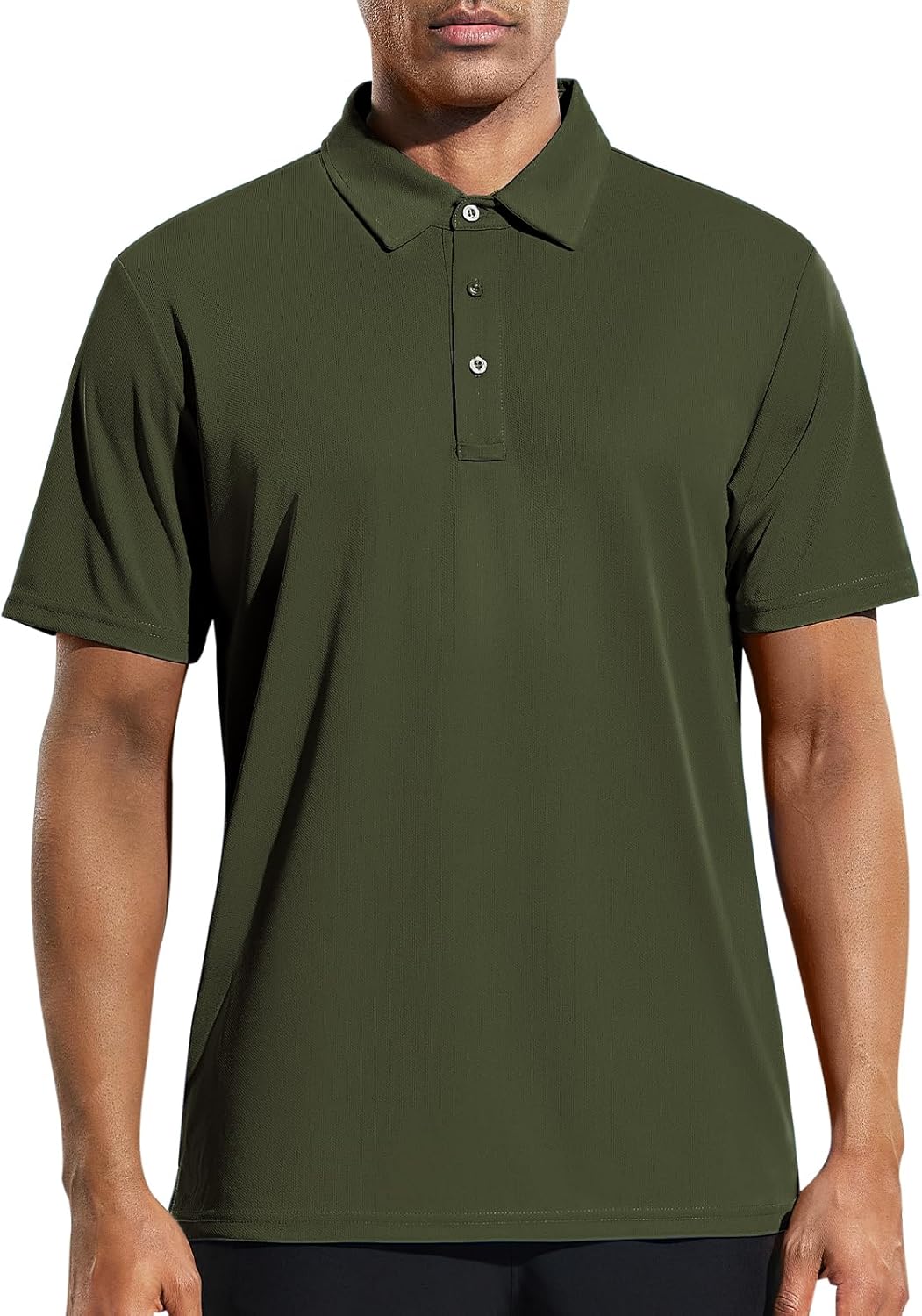 MIER Men's Quick Dry Polo Shirts Polyester Casual Collared Tennis Shirts, Moisture-Wicking, Short Sleeve