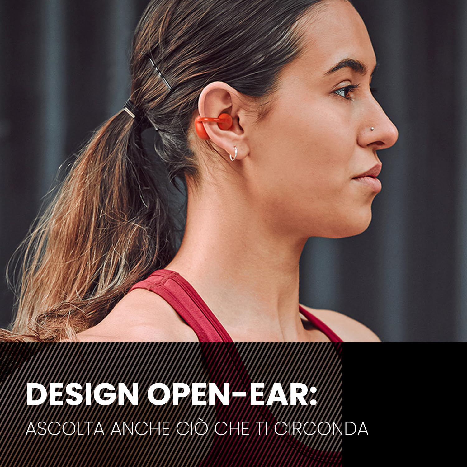 SPC Boost Clip – Cuffie wireless open-ear con clip | ENC per chiamate chiare | Durata della batteria di 26 ore | Bluetooth e Google Fast Pair | IPX5 | Controllo touch e assistente vocale - Arancione